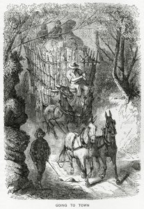 Going to Town, Illustration for A Community of Outcasts by American School